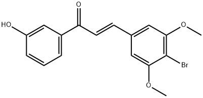 2-Propen-1-one, 3-(4-bromo-3,5-dimethoxyphenyl)-1-(3-hydroxyphenyl)-, (2E)- Structure