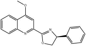 Quinoline, 2-[(4S)-4,5-dihydro-4-phenyl-2-oxazolyl]-4-methoxy- Structure