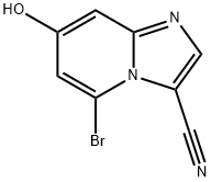 Imidazo[1,2-a]pyridine-3-carbonitrile, 5-bromo-7-hydroxy- Structure