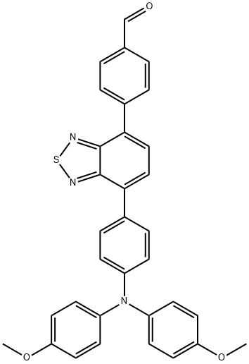 Benzaldehyde, 4-[7-[4-[bis(4-methoxyphenyl)amino]phenyl]-2,1,3-benzothiadiazol-4-yl]- Structure