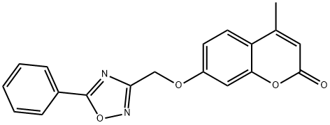 2H-1-Benzopyran-2-one, 4-methyl-7-[(5-phenyl-1,2,4-oxadiazol-3-yl)methoxy]- Structure