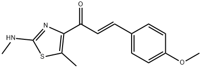 2-Propen-1-one, 3-(4-methoxyphenyl)-1-[5-methyl-2-(methylamino)-4-thiazolyl]-, (2E)- Structure