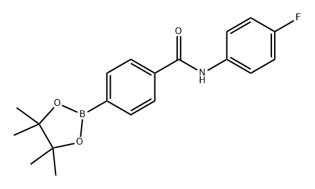 Benzamide, N-(4-fluorophenyl)-4-(4,4,5,5-tetramethyl-1,3,2-dioxaborolan-2-yl)- Structure