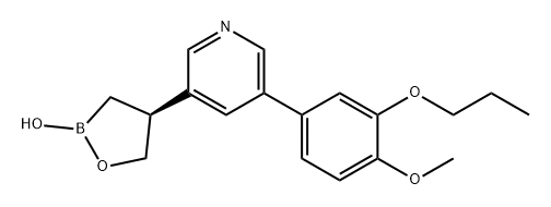 Pyridine, 3-[(4S)-2-hydroxy-1,2-oxaborolan-4-yl]-5-(4-methoxy-3-propoxyphenyl)- Structure