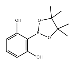 1,3-Benzenediol, 2-(4,4,5,5-tetramethyl-1,3,2-dioxaborolan-2-yl)- 구조식 이미지