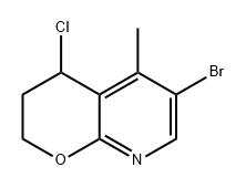 2H-Pyrano[2,3-b]pyridine, 6-bromo-4-chloro-3,4-dihydro-5-methyl- Structure