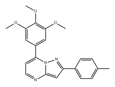 Pyrazolo[1,5-a]pyrimidine, 2-(4-methylphenyl)-7-(3,4,5-trimethoxyphenyl)- 구조식 이미지