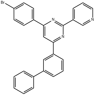 Pyrimidine, 4-[1,1'-biphenyl]-3-yl-6-(4-bromophenyl)-2-(3-pyridinyl)- Structure