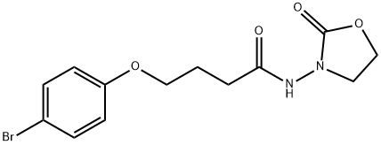 Butanamide, 4-(4-bromophenoxy)-N-(2-oxo-3-oxazolidinyl)- Structure