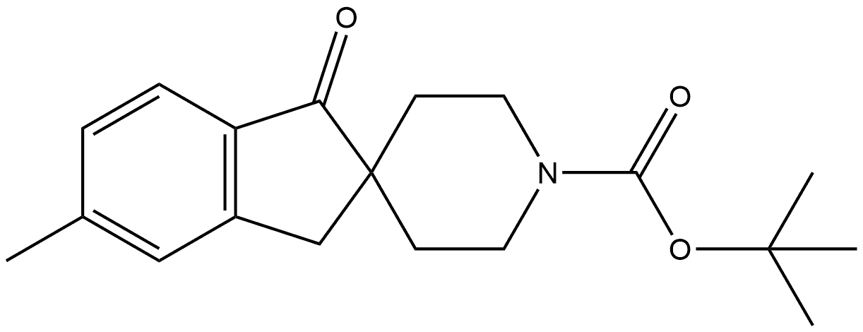 1’-Boc-5-methyl-1-oxo-1,3-dihydrospiro[indene-2,4’-piperidine Structure