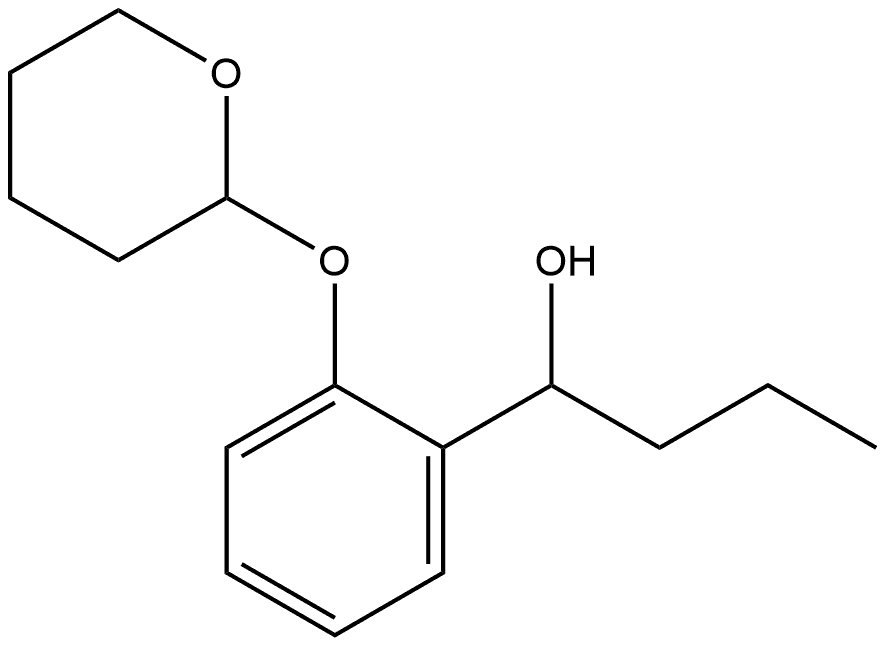 α-Propyl-2-[(tetrahydro-2H-pyran-2-yl)oxy]benzenemethanol 구조식 이미지