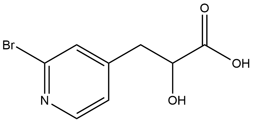 2-Bromo-α-hydroxy-4-pyridinepropanoic acid Structure