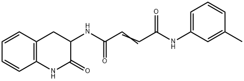 2-Butenediamide, N1-(3-methylphenyl)-N4-(1,2,3,4-tetrahydro-2-oxo-3-quinolinyl)- Structure