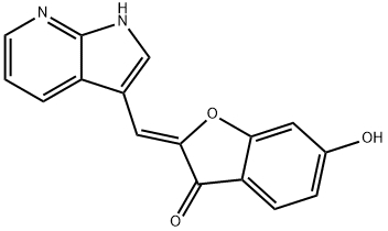 3(2H)-Benzofuranone, 6-hydroxy-2-(1H-pyrrolo[2,3-b]pyridin-3-ylmethylene)-, (2Z)- Structure