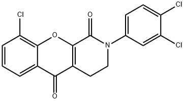 9-Chloro-2-(3,4-dichlorophenyl)-3,4-dihydro-2H-[1]benzopyrano[2,3-c]pyridine-1,5-dione Structure