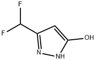 1H-Pyrazol-5-ol, 3-(difluoromethyl)- Structure