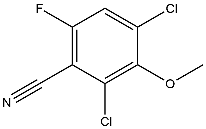 Benzonitrile, 2,4-dichloro-6-fluoro-3-methoxy- Structure