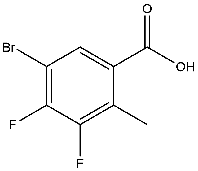 5-bromo-3,4-difluoro-2-methylbenzoic acid 구조식 이미지