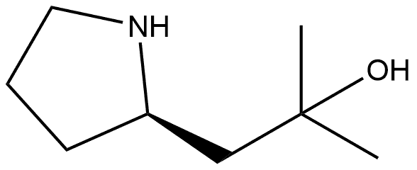 2-Pyrrolidineethanol, α,α-dimethyl-, (2R)- Structure