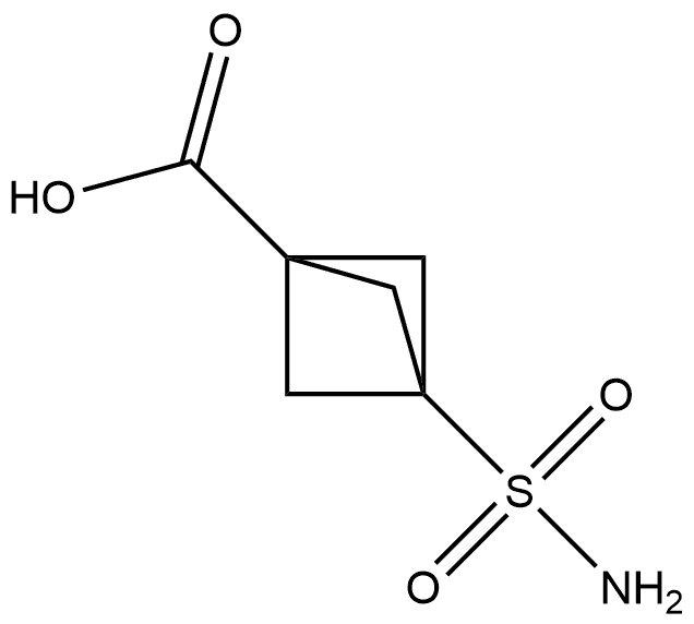 3-sulfamoylbicyclo[1.1.1]pentane-1-carboxylic acid Structure