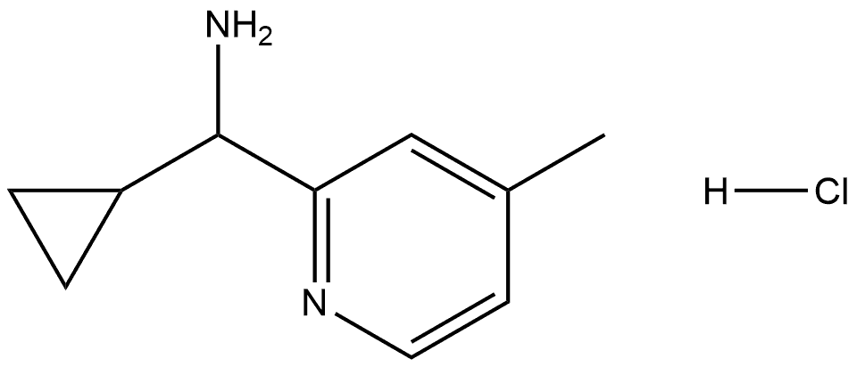 cyclopropyl(4-methylpyridin-2-yl)methanamine hydrochloride 구조식 이미지