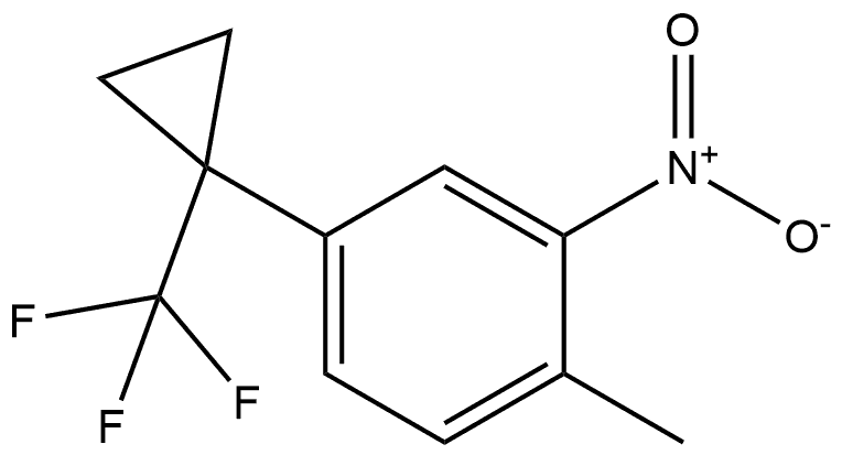 1-methyl-2-nitro-4-(1-(trifluoromethyl)cyclopropyl)benzene Structure