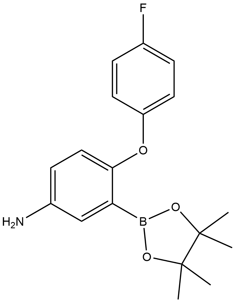 4-(4-Fluorophenoxy)-3-(4,4,5,5-tetramethyl-1,3,2-dioxaborolan-2-yl)aniline Structure