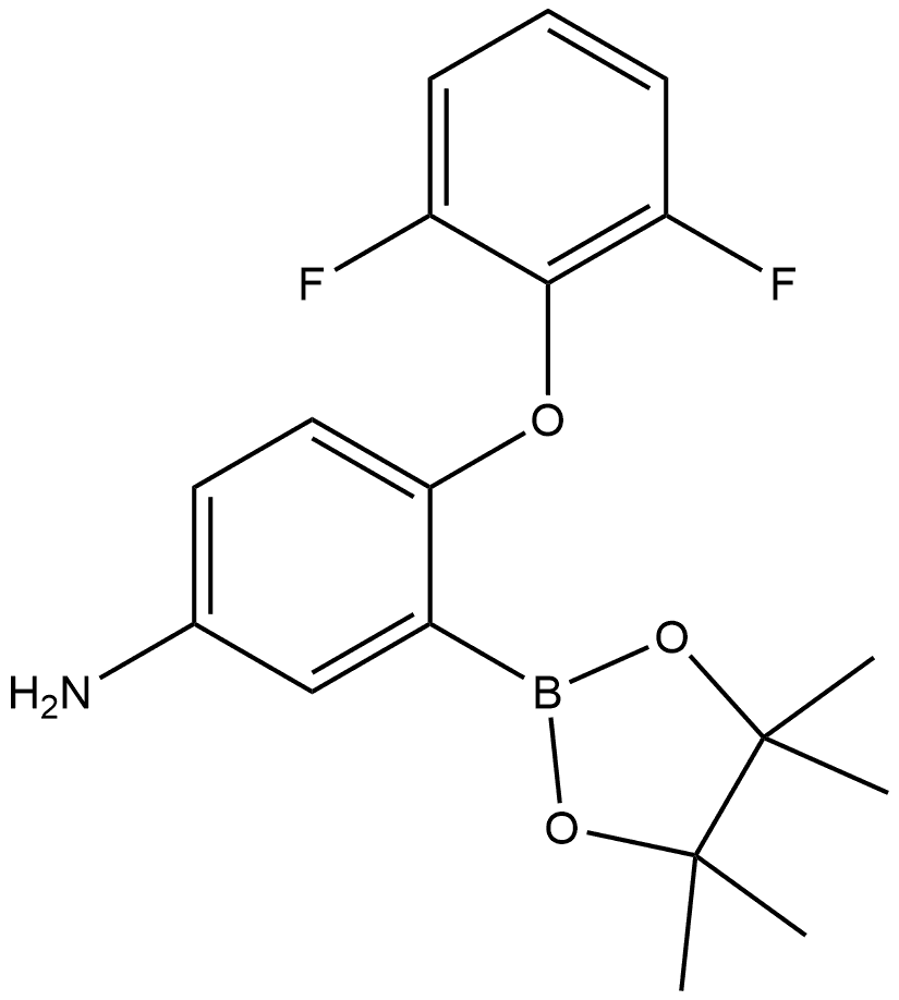 4-(2,6-difluorophenoxy)-3-(4,4,5,5-tetramethyl-1,3,2-dioxaborolan-2-yl)aniline Structure