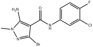 1H-Pyrazole-4-carboxamide, 5-amino-3-bromo-N-(3-chloro-4-fluorophenyl)-1-methyl- Structure