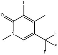 2(1H)-Pyridinone, 3-iodo-1,4-dimethyl-5-(trifluoromethyl)- Structure