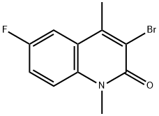 2(1H)-Quinolinone, 3-bromo-6-fluoro-1,4-dimethyl- Structure