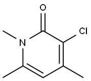 2(1H)-Pyridinone, 3-chloro-1,4,6-trimethyl- 구조식 이미지