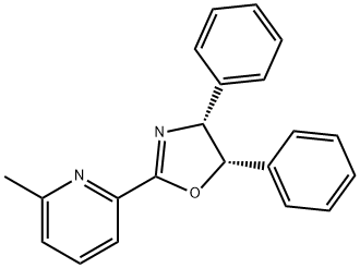 (4R,5S)-2-(6-Methylpyridin-2-yl)-4,5-diphenyl-4,5-dihydrooxazole 구조식 이미지