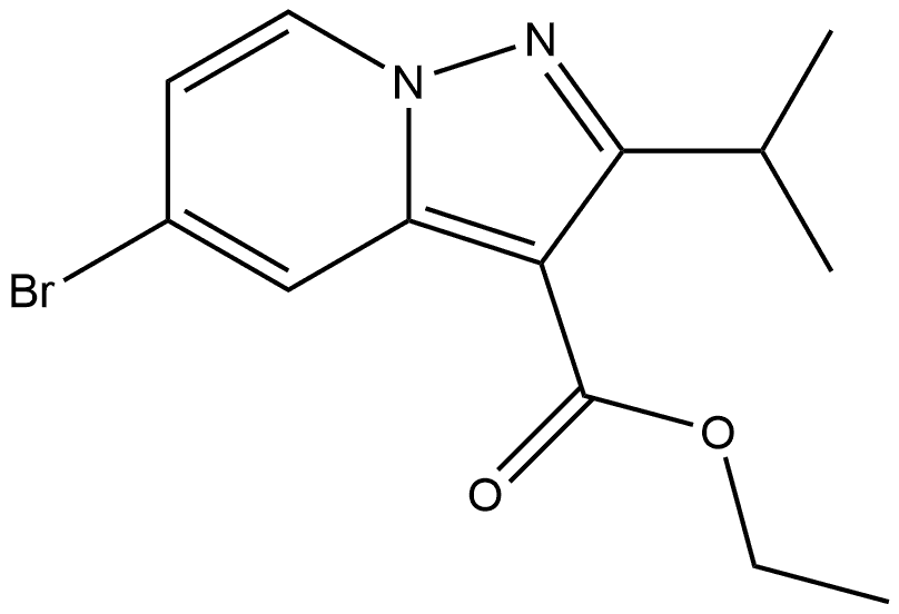 Ethyl 5-bromo-2-(1-methylethyl)pyrazolo[1,5-a]pyridine-3-carboxylate Structure