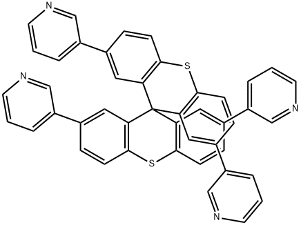 Pyridine, 3,3',3'',3'''-(9,9'-spirobi[9H-thioxanthene]-2,2',7,7'-tetrayl)tetrakis- Structure