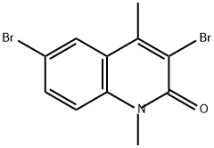 2(1H)-Quinolinone, 3,6-dibromo-1,4-dimethyl- Structure