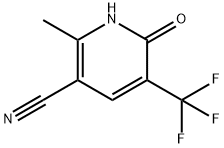 3-Pyridinecarbonitrile, 1,6-dihydro-2-methyl-6-oxo-5-(trifluoromethyl)- 구조식 이미지