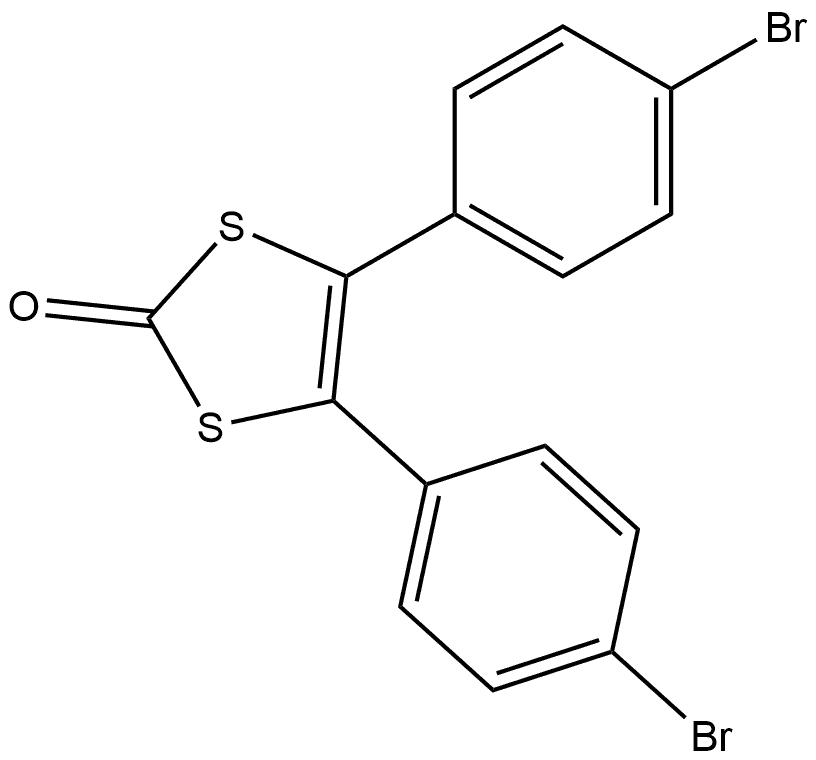 1,3-Dithiol-2-one, 4,5-bis(4-bromophenyl)- Structure