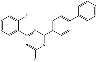 1,3,5-Triazine, 2-[1,1'-biphenyl]-4-yl-4-chloro-6-(2-fluorophenyl)- Structure