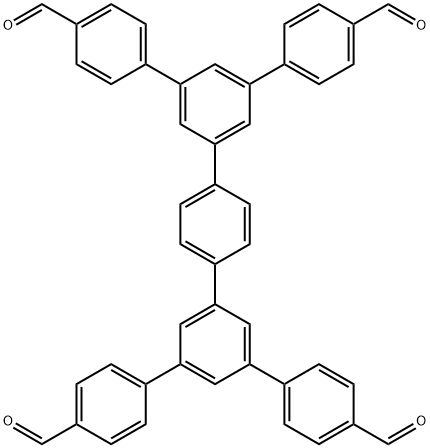 [1,1':3',1'':4'',1''':3''',1''''-Quinquephenyl]-4,4''''-dicarboxaldehyde, 5',5'''-bis(4-formylphenyl)- Structure