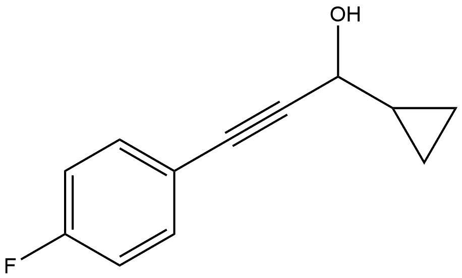 α-[2-(4-Fluorophenyl)ethynyl]cyclopropanemethanol Structure