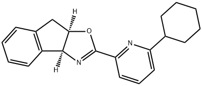 8H-Indeno[1,2-d]oxazole, 2-(6-cyclohexyl-2-pyridinyl)-3a,8a-dihydro-, (3aS,8aR)- 구조식 이미지