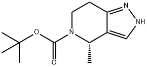 5H-Pyrazolo[4,3-c]pyridine-5-carboxylic acid, 2,4,6,7-tetrahydro-4-methyl-, 1,1-dimethylethyl ester, (4S)- Structure