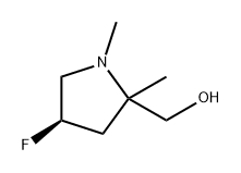 2-Pyrrolidinemethanol, 4-fluoro-1,2-dimethyl-, (4R)- Structure
