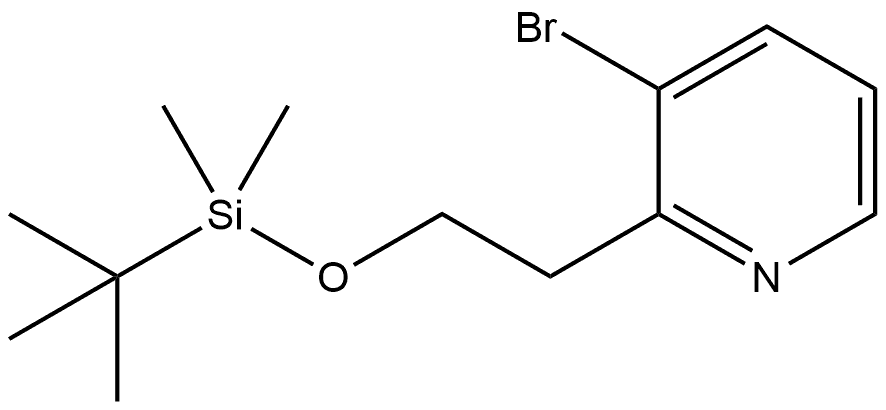 3-Bromo-2-[2-[[(1,1-dimethylethyl)dimethylsilyl]oxy]ethyl]pyridine Structure