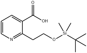 3-Pyridinecarboxylic acid, 2-[2-[[(1,1-dimethylethyl)dimethylsilyl]oxy]ethyl]- Structure