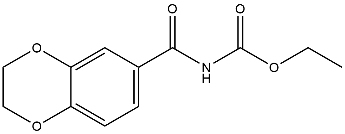 Ethyl N-[(2,3-dihydro-1,4-benzodioxin-6-yl)carbonyl]carbamate Structure