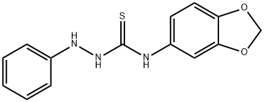 Hydrazinecarbothioamide, N-1,3-benzodioxol-5-yl-2-phenyl- Structure