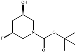 (3R,5R)-tert-butyl 3-fluoro-5-hydroxypiperidine-1-carboxylate Structure