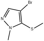 4-Bromo-1-methyl-5-(methylthio)-1H-pyrazole Structure